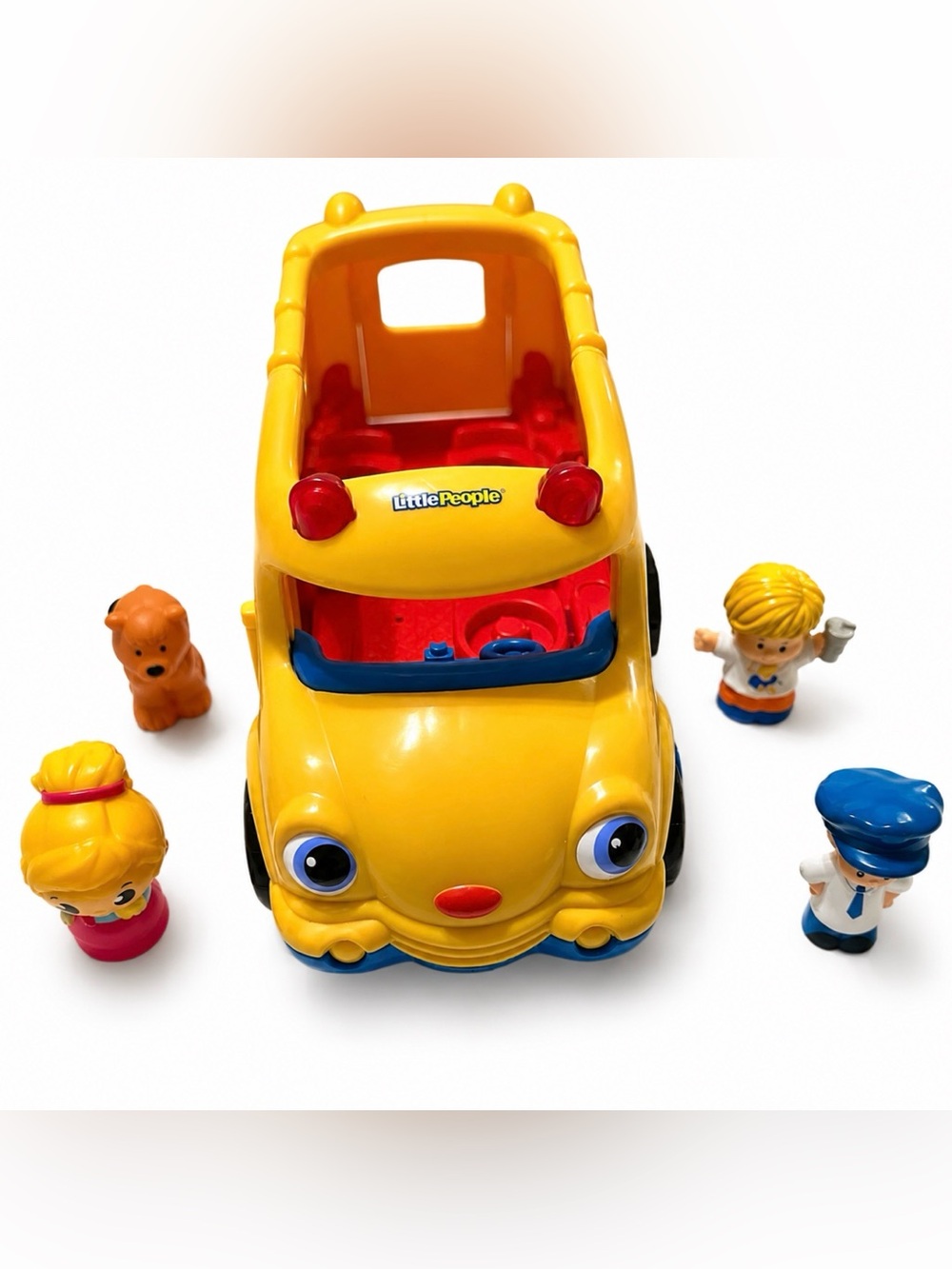 Fisher-Price Little People School Bus with 4 Random Figurines Adorable